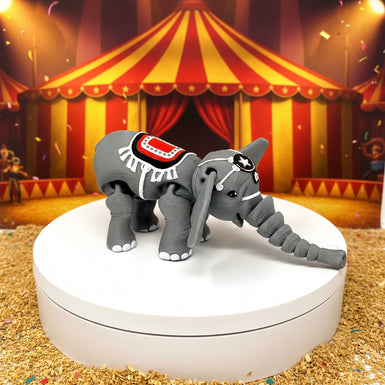 Circus Elephant | 3d Printed | Articulated Flexible | Custom Fidget Toy