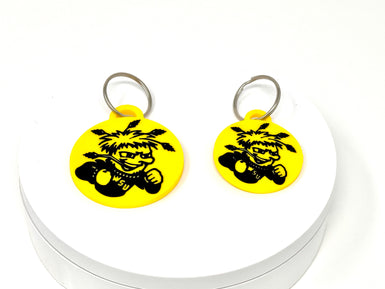 “Shocker Spirit Keychain” for the yellow and black design, embodying the energy of Wichita State.