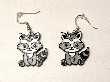 Raccoon earrings