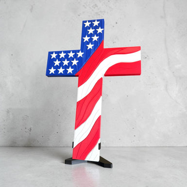 Patriotic Flag Cross