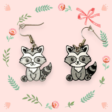 Raccoon earrings