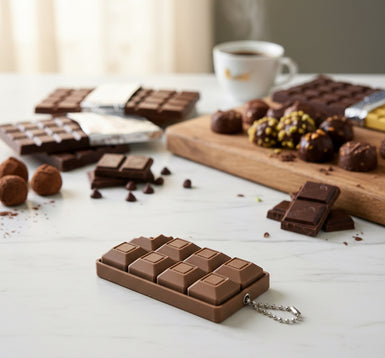 Chocolate Bar Clicker Fidget Keychain